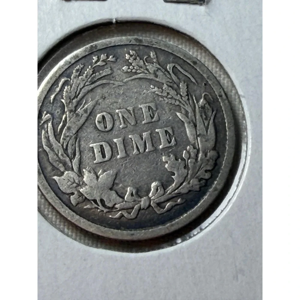 Lot of 4 US Barber Silver Dimes 1898-P 1900-S 1908-D 1915-S 90% Silver Coins
